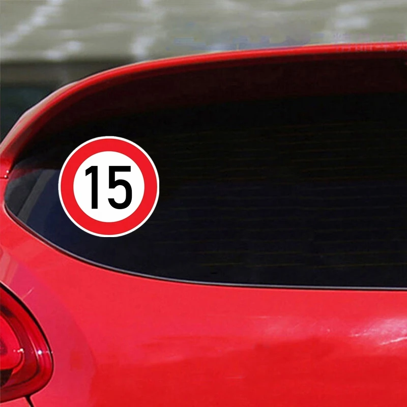 S4-0071# Speed Limit (15 km), Ø 16 cm Self-adhesive Decal Car Sticker Waterproof Auto Decors