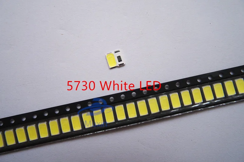 200 pcs Diode White/Warm white SMD 5730 0.5W LED 5630 6000k 6500k Super Bright Chip SMD 5630 SMD 150mA PCB SMT Emitting Diode