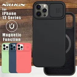 Nillkin For iPhone 12 Pro Max case Magnetic Adapt Magsafe Sillicone Soft Protective case Back Cover For iPhone 12 Pro