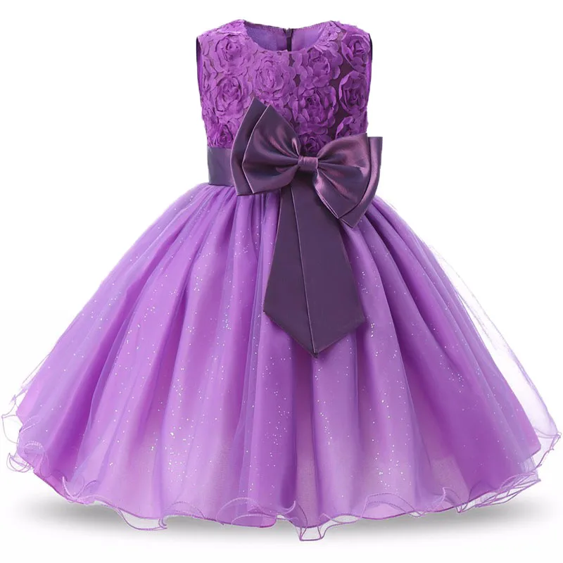 Baby Girls Sequins Flower Party Tutu Dress Clothes Children Girls Wedding Birthday Dress Clothing Infant Kids Christmas Costume