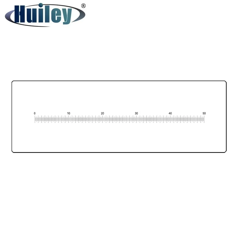 Calibration Ruler Microscope Micrometer Transparent Film Gauge Point Measuring Ruler 76x25.4x0.1mm Quality Inspection Correction