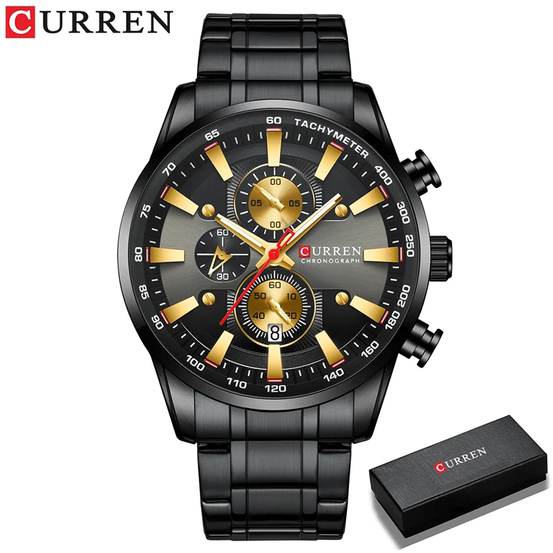 CURREN Marke Neue Quarz Business Wasserdichte Uhr herren Uhr Top Marke Luxus Uhr herren Chronograph Relogio Masculino