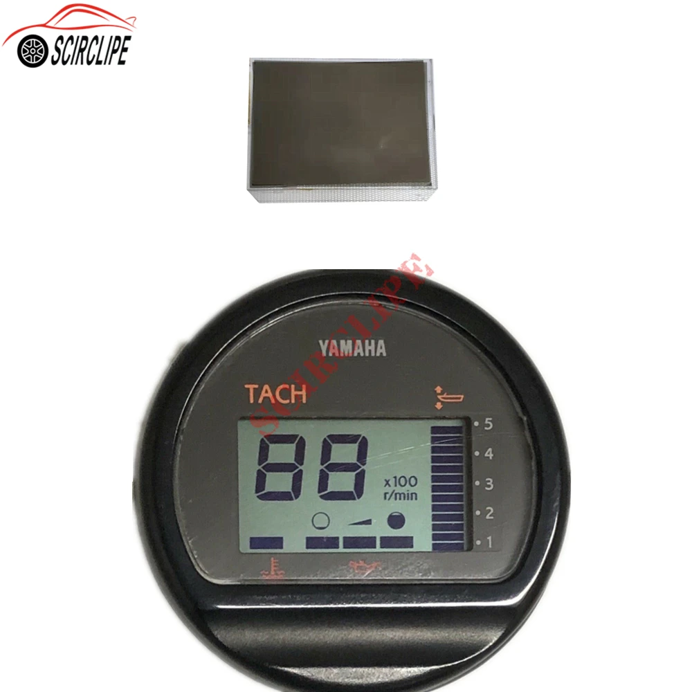 TACH Tachometer LCD Display for Yamaha 6Y5 Yamaha 6Y5 Outboard Digital Meter with No Buttons(Fit Black Back Cover only)