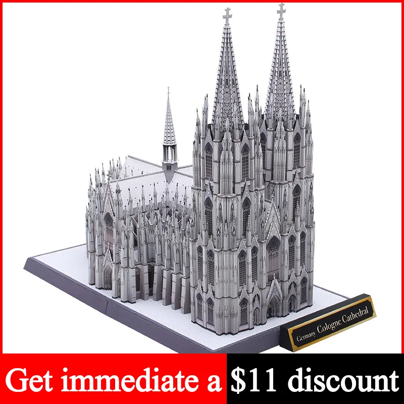 

Germany Cologne Cathedral 3D Paper Model House Papercraft DIY Art Origami Building Teens Adult Handmade Craft Toys QD-171