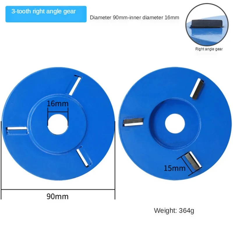 90mm ağaç İşleme Spade disk ark ahşap oyma açı öğütücü öğütme ve oyma altı diş bıçağı