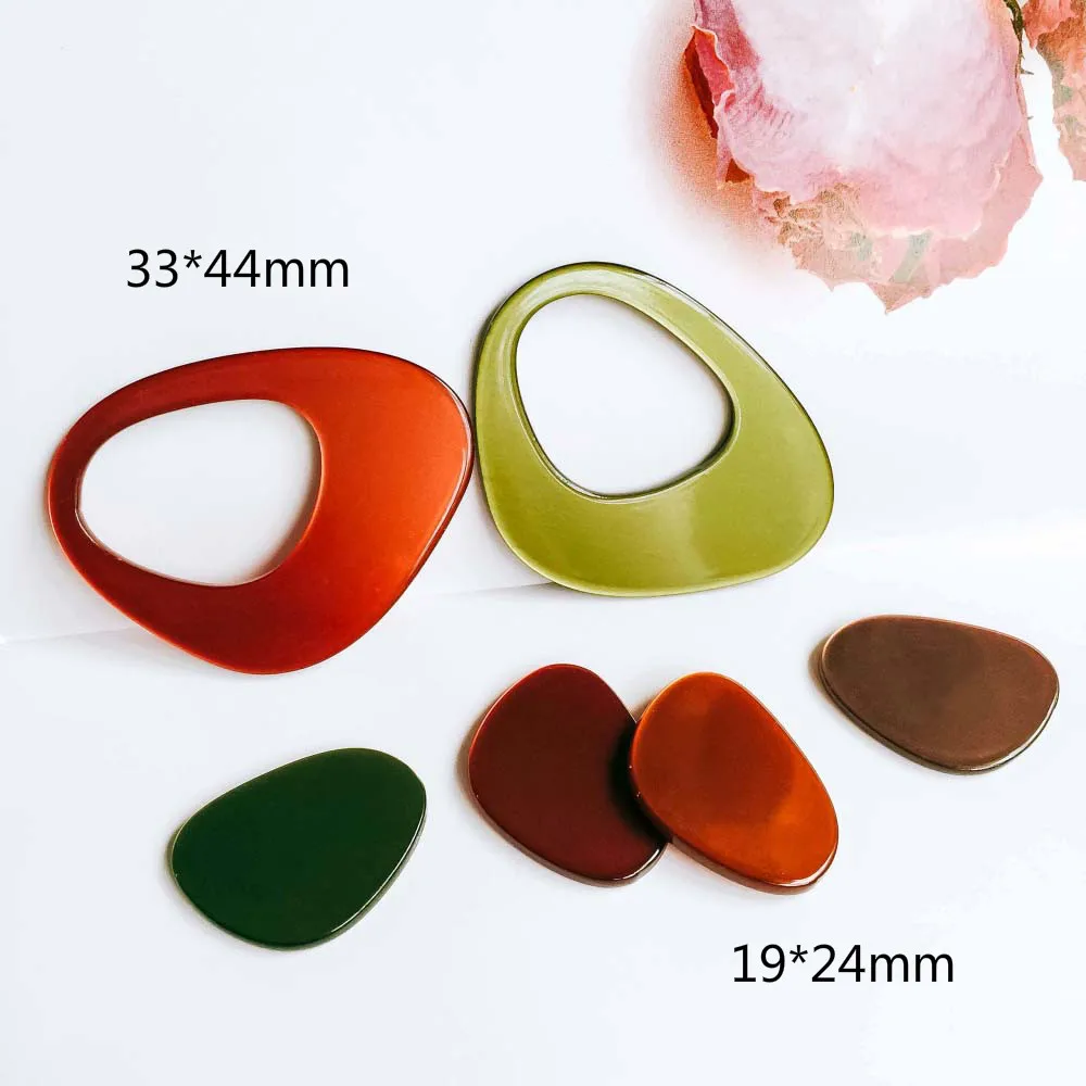 ZEROUP Irregular Resin Acrylic Plastic Eardrop Diy Material Pendant Necklace Earring Accessories Charms Jewelry Component 10pcs