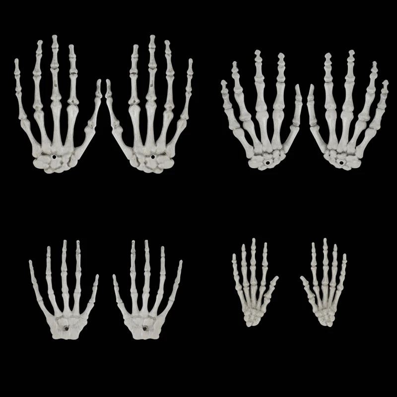 

1Pair Halloween Skeleton Hands Decoration Realistic Life Resin Fake Hman Hand Bone Ghost House Halloween Party Scary Props Decor