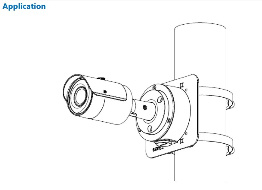 3Pairs/Pack Including Waterproof Junction Box PFA134*3PCS + Pole Mount Bracket PFA152-E*3PCS for IP Camera CCTV Camera