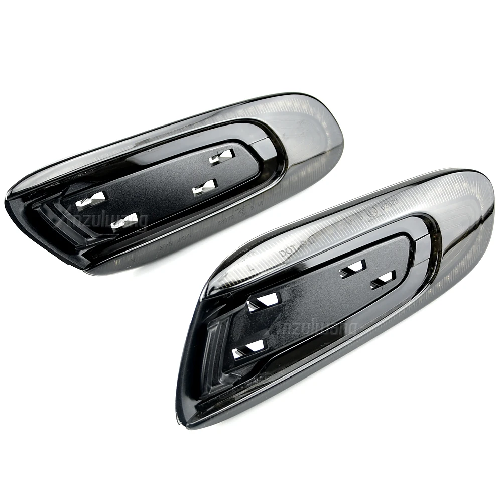 

2X For Mini Cooper F55 F56 F57 Dynamic LED Fender Marker Light Side Marker Lamp light Amber light smoke lens