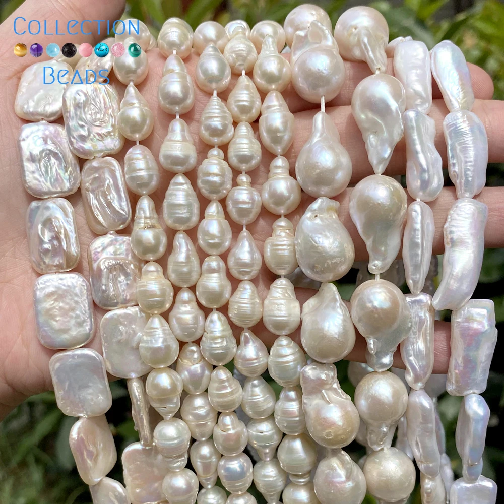 Natural Freshwater Baroque Irregular Shape Pearl Beads High Quality Punch Loose Beads For Jewelry Making DIY Necklace Bracelet