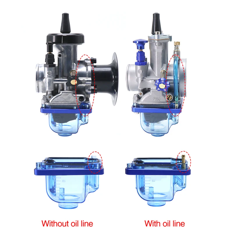 ZSDTRP Carburetor Repair Kit Clear Float Bowl for PWK I/II/III/IV/KSR EVO PZ26/27/30/32 PE24/26/28/30 Carburetor