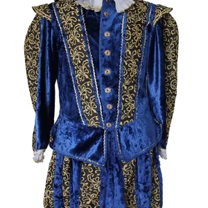 Medieval tudor cosplay for men, adult, queen tudor, kings, top, pants, hat, suit, l320 10 Main Sales Chapeu Queen Elizabeth - №8