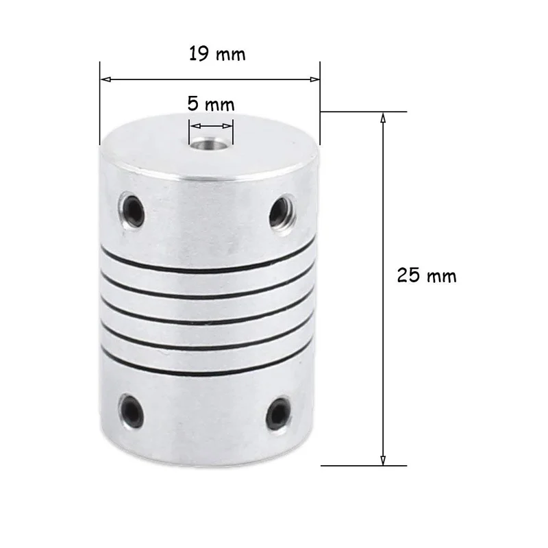 3D เครื่องพิมพ์5X8X25Mm ข้อต่อเพลาแบบยืดหยุ่นแบบยืดหยุ่น Stepper Motor ข้อต่อเพลาข้อต่อ10ขนาดอะไหล่