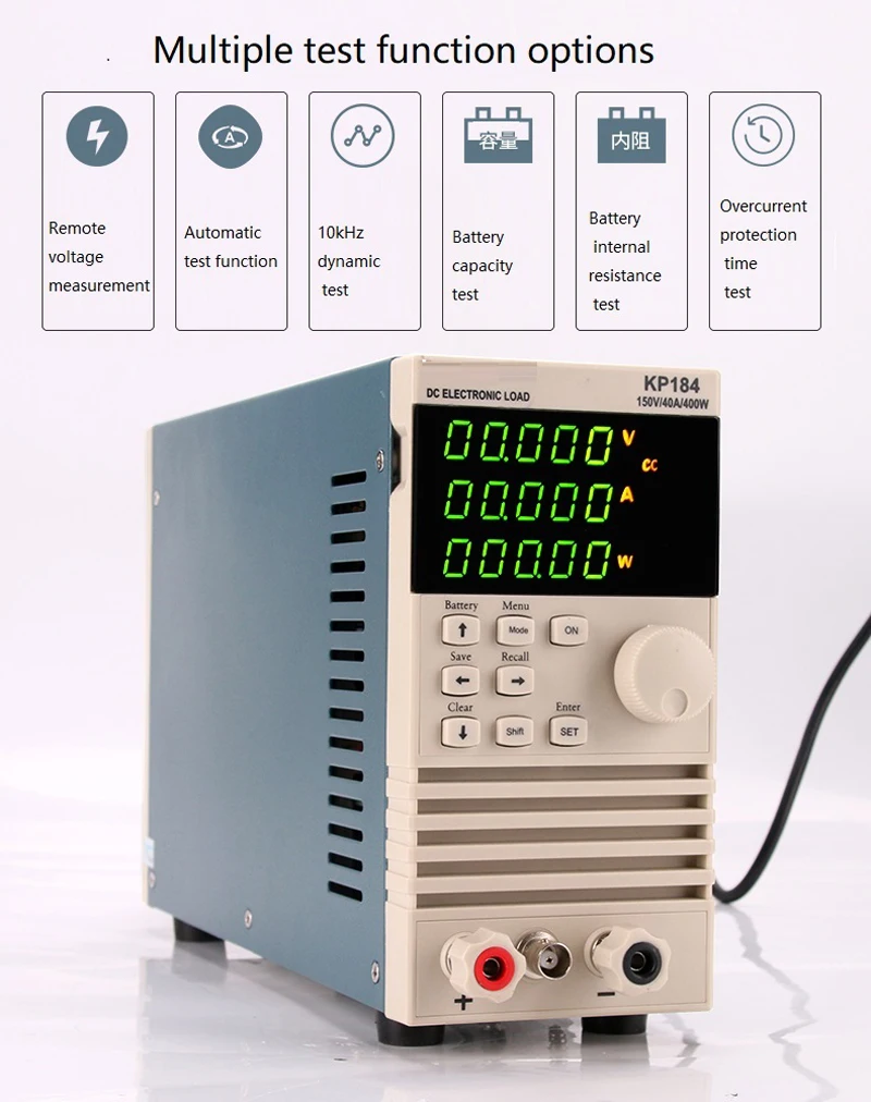 

KP184 150V 40A 400W Electronic Load Professional Programmable DC Load CNC DC Load Battery Tester Load Power Test