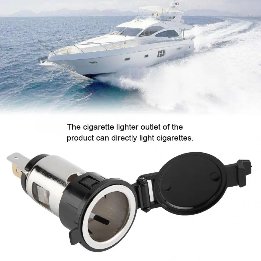 12-24V Cigarette Lighter Adapter Power Cigar Lighter Female Socket for Car Motorcycle Car Accessories