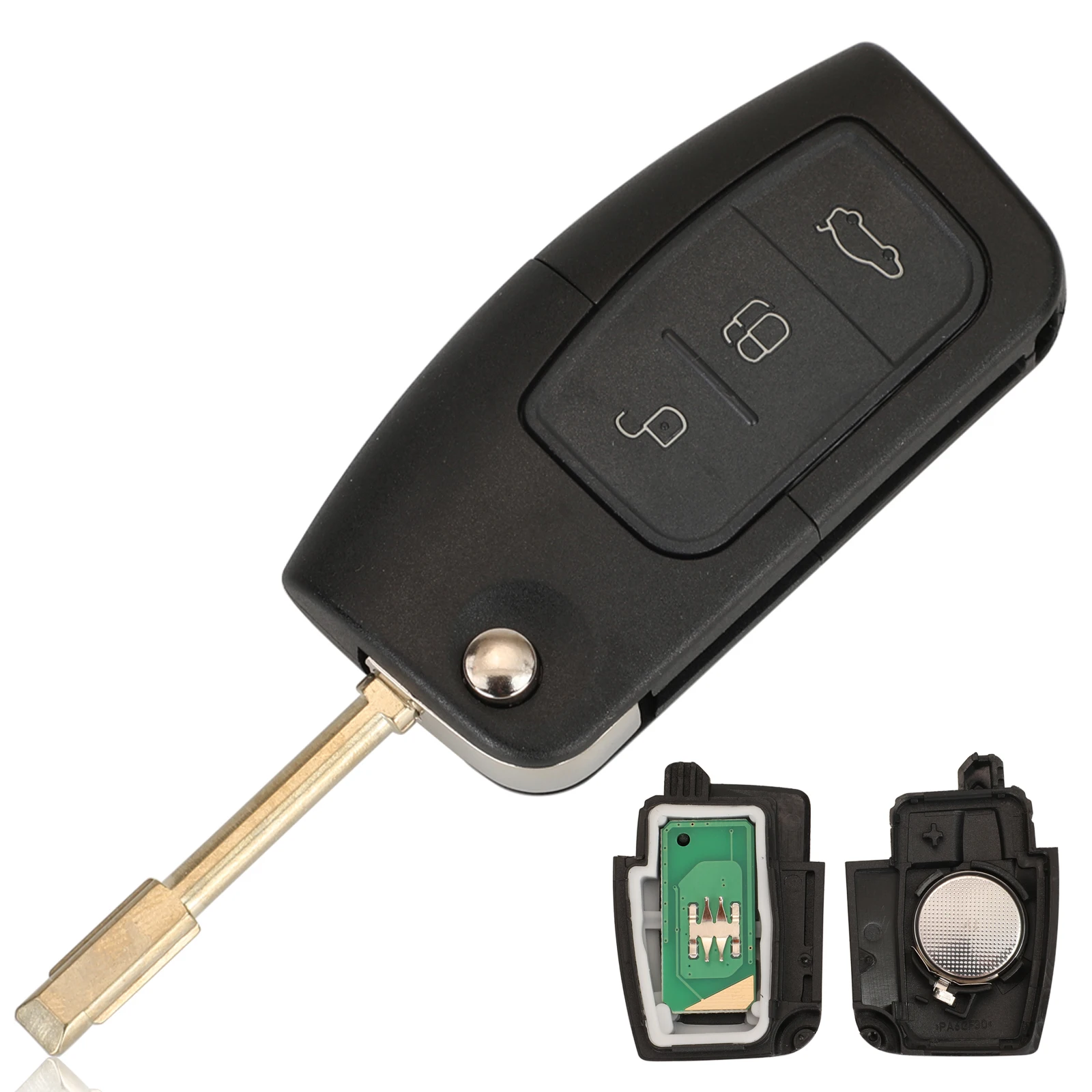 Jingyuqin 2/3 Tasten für Ford EcoSport 2013–2017 Focus MK 2 2009 Fob 315/433 MHz ID60 4D63 Fernbedienung Autoschlüssel Hu101/Fo21 Klinge – Detail 5