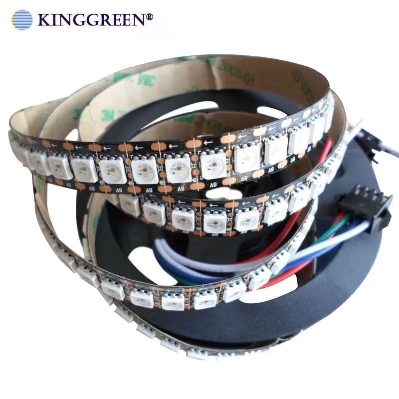 

5mX professional manufacturing digital HD107S led strip 5050SMD RGB dream color 30/ 60/144LEDs/m with Black PCB