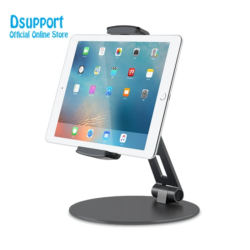 Tablet PC stands aluminum cellphone desktop support dock rotating base 4-14inch phone and pad pos use