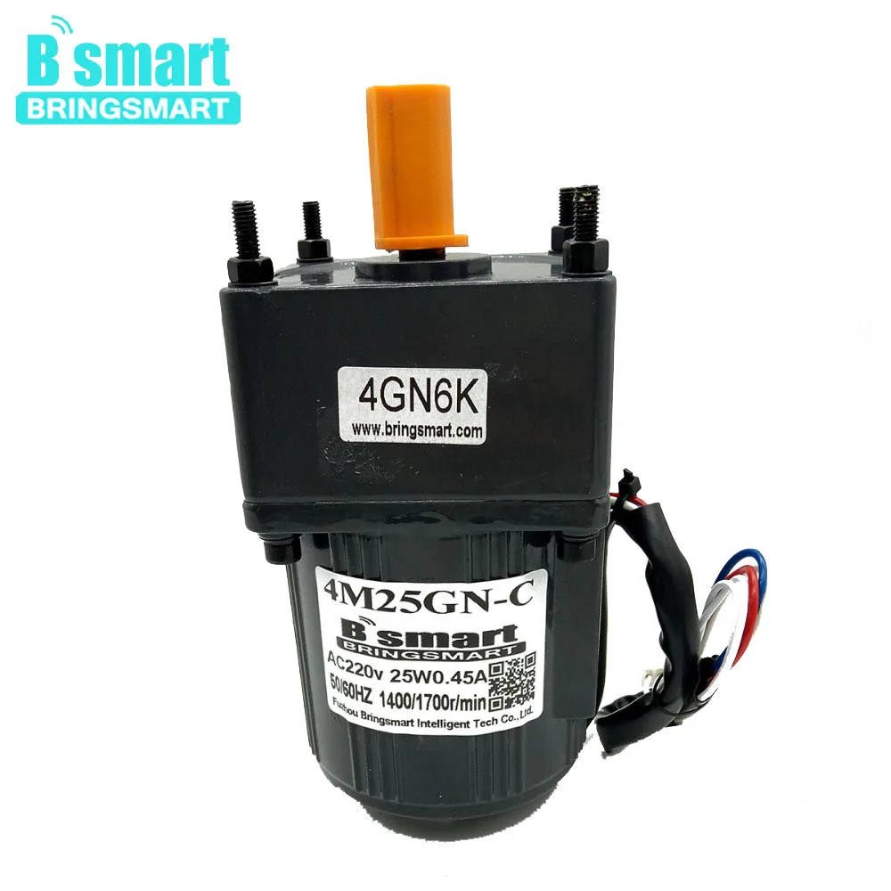 4M25GN-C Electric Motor 220V AC Geared Motor+Speed Controller Speed Regulation Reversible Reducer Motor Single-phase Slow Speed