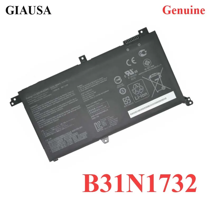 B31N1732 Laptop Battery for ASUS VivoBook X430UA X430UF X430UN X430FA X430FN X571G X571LH X571GT 11.52V 42WH