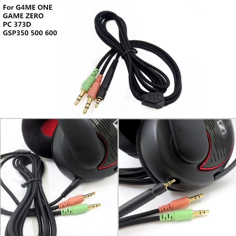 Replacement Cable for Sennheiser G4ME ONE GAME ZERO 373D GSP 350 / GSP 500 / GSP 600 Headphones(PC Version 2 Meters)