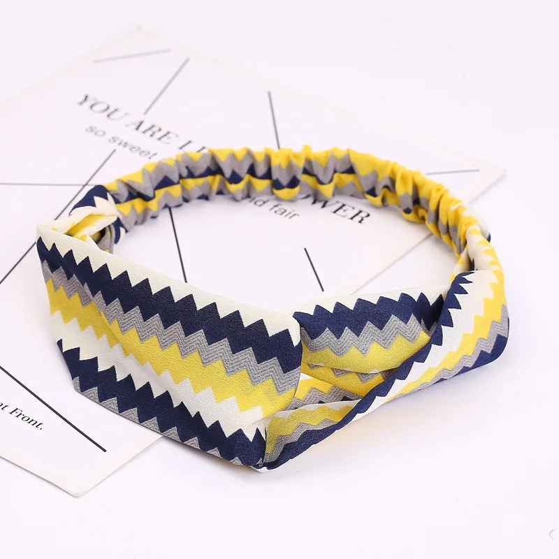 2020 New Print Cross Knot Headband For Women Hair Ornament Holder Hairbands Female Turban Bandanas Fashion Hair Accessories