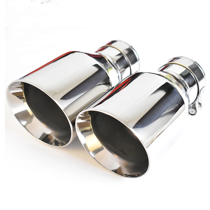 

1 pcs Newest Style Exhaust Tip 304 Stainless Steel Universal Exhaust System End Pipe + Car Exhaust Tip