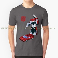 Sideswipe ( Light Coloured T Shirts ) 100% Cotton T-Shirt Sideswipe Countach Sports Supercar G1 Gen1 Generation Autobots