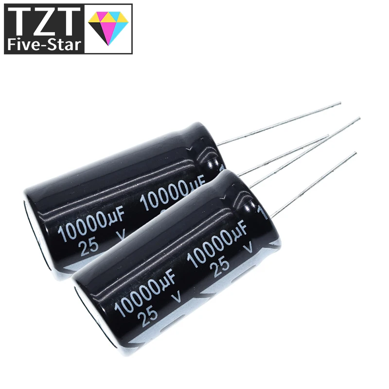1/3 Stück Aluminium-Elektrolytkondensator 25V / 10000 UF 25V/10000UF Elektrolytkondensator Größe 18*35 mm steckbar 25V 10000UF – Detail 7