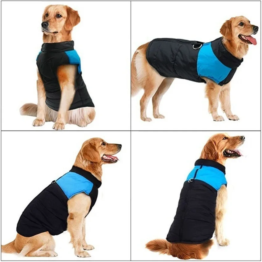 S-7XL Pet Dog Clothes Fashion Winter Thicken Warm Cotton Dog Coat Waterproof Jacket for Puppy Small Medium Large Dogs Vest