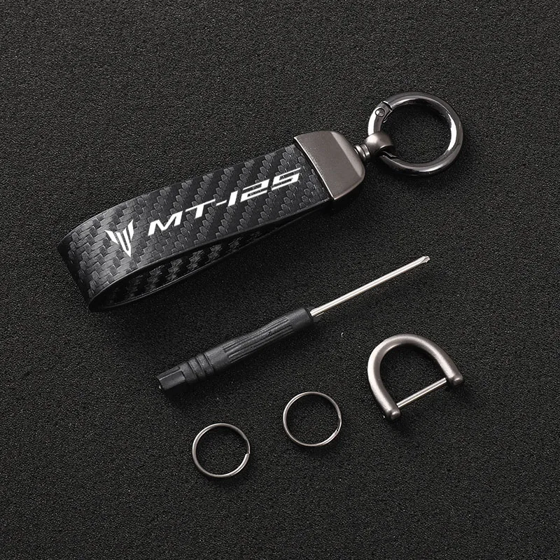 Carbon fiber motorcycle keychain key ring for YAMAHA MT-125 MT125 2014-2020 2019 2018 2017 2016 2015 Motorcycle Accessories