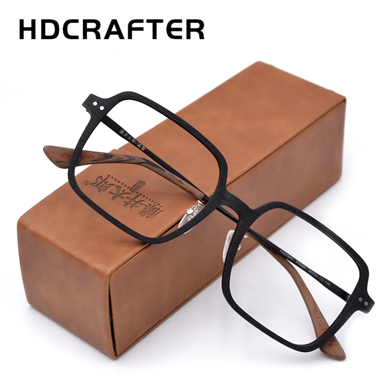 

Japanese Oversized Wood Square Optics Eyeglasses Frames Men Women Optiacl Eye Glasses Prescription Rx Korean Glasses Frame