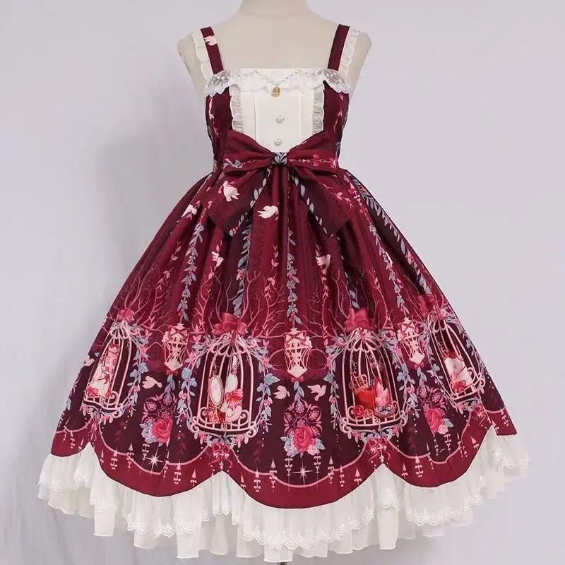 Lolita Dress Sweet Classic Style Dream Bead Pendant Wave Jsk Retro vittoriano Noble Dress Kawaii Girl Gothic