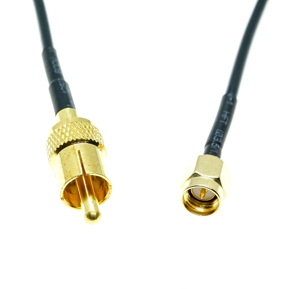 SMA male to RCA male plug CCTV Camera Monitor antenna TV Cable 50ohm RG174 Cable SDRPlay HackRF RTL