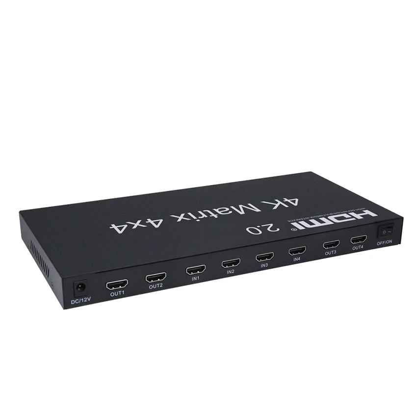 HDMI 2.0 Matrix 4x4 4K@60Hz（RGB/YUV 4：4：4）Switch Splitter 4 in 4 out control through RS232 or IR remote HDMI Switcher