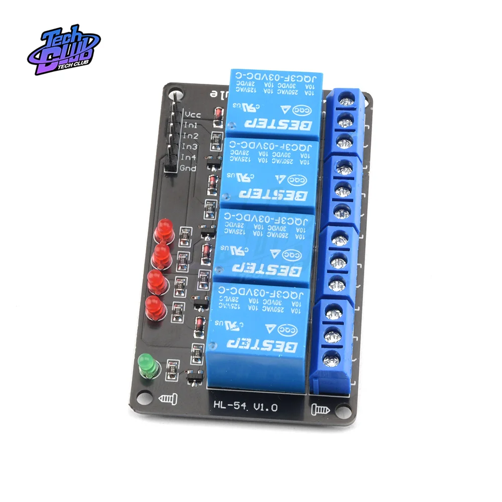 3V 3.3V 4 Channel Relay Module Low Level Trigger with Lamp Relay Output 4 way Relay Module for Arduino Power Supply