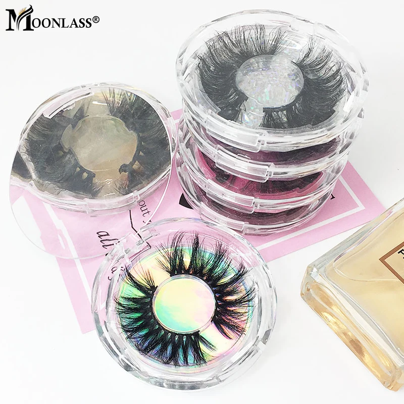 Moonlass Makeup 3D Mink Lashes False Eyelashes Extension Custom Full Strip Mink Eyelash Bulk Free Eyelash Packaging Box