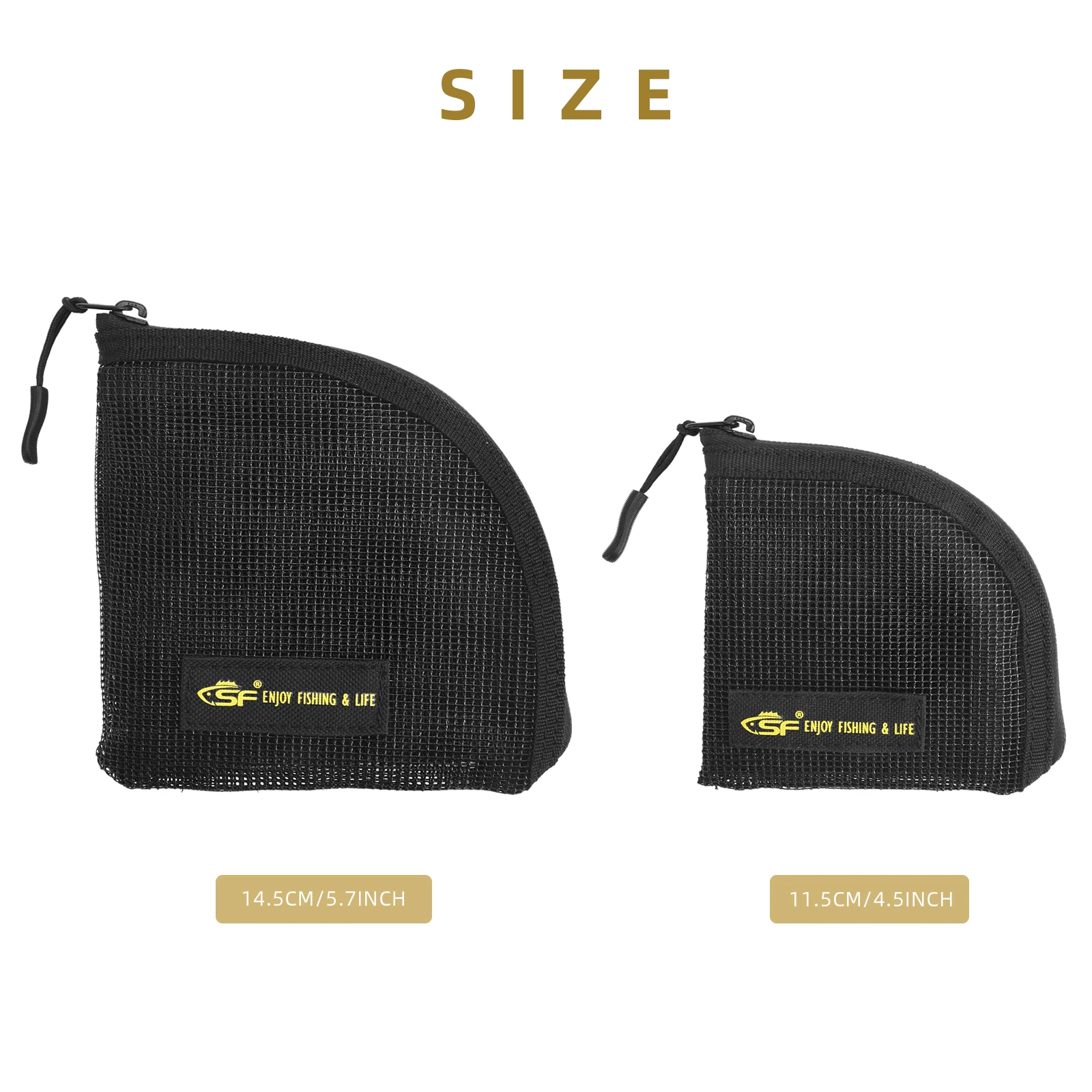 SF Fly Fishing Line Storage Bag Scandi Skagit Spey Tip Wallet 7 Slots Black Mesh Tapered Leader Polyleader Shooting Head Storage