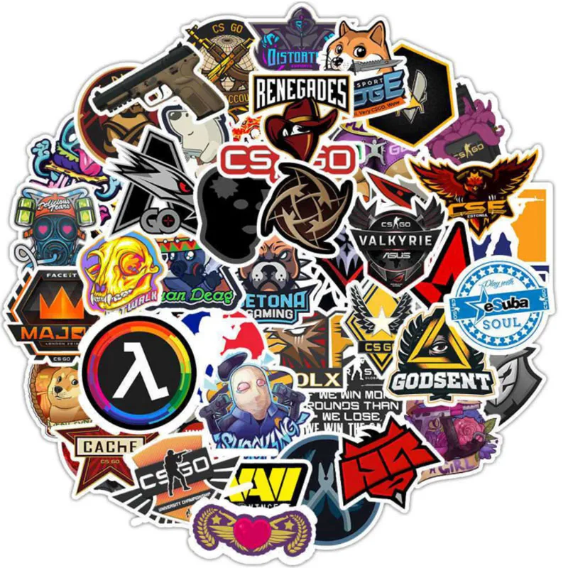 10/30/50pcs Classic Shooting Game Counter-strike Graffiti Stickers Passionate Battle Waterproof Skateboard Travel Suitcase