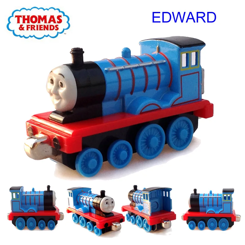 1:43 Thomas and Friends Older Magnetic Locomotive Edward Blue No. 2 Train And No.2 Accessories Carriage Boys Toys Birthday Gift