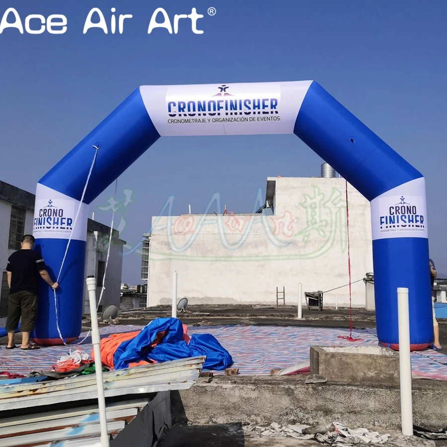 

Angle Arch Balloon Inflatable Billboard Archway, Blue and White, with Logo, Event, On Sale, Cheapest