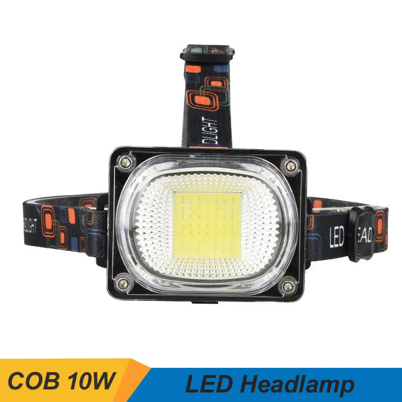 

Most Powerful COB Led Headlamp 1000LM Head lamp USB Rechargeable Headlight Waterproof Zooma Fishing Light Use 18650 Battery 5pcs