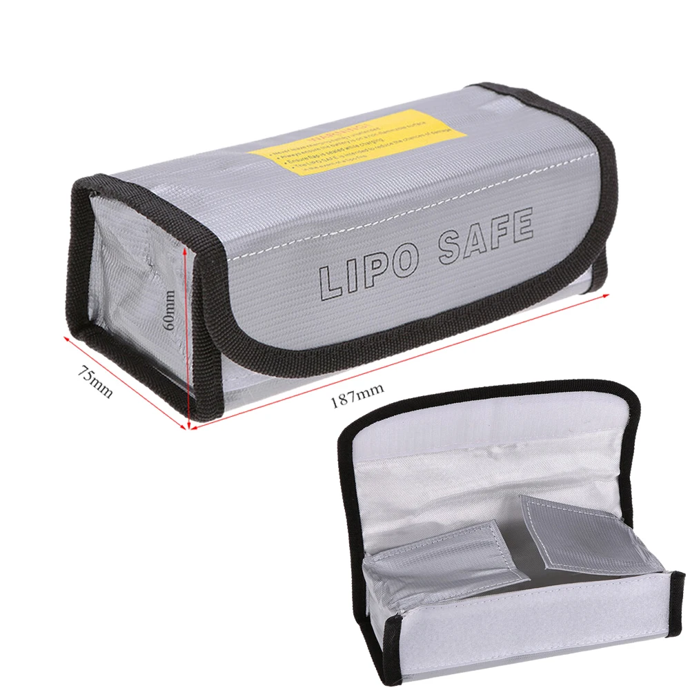 Sac de sécurité pour batterie LiPo, étanche et ignifuge, sac de rangement antidéflagrant pour batterie RC Drone camion jouets