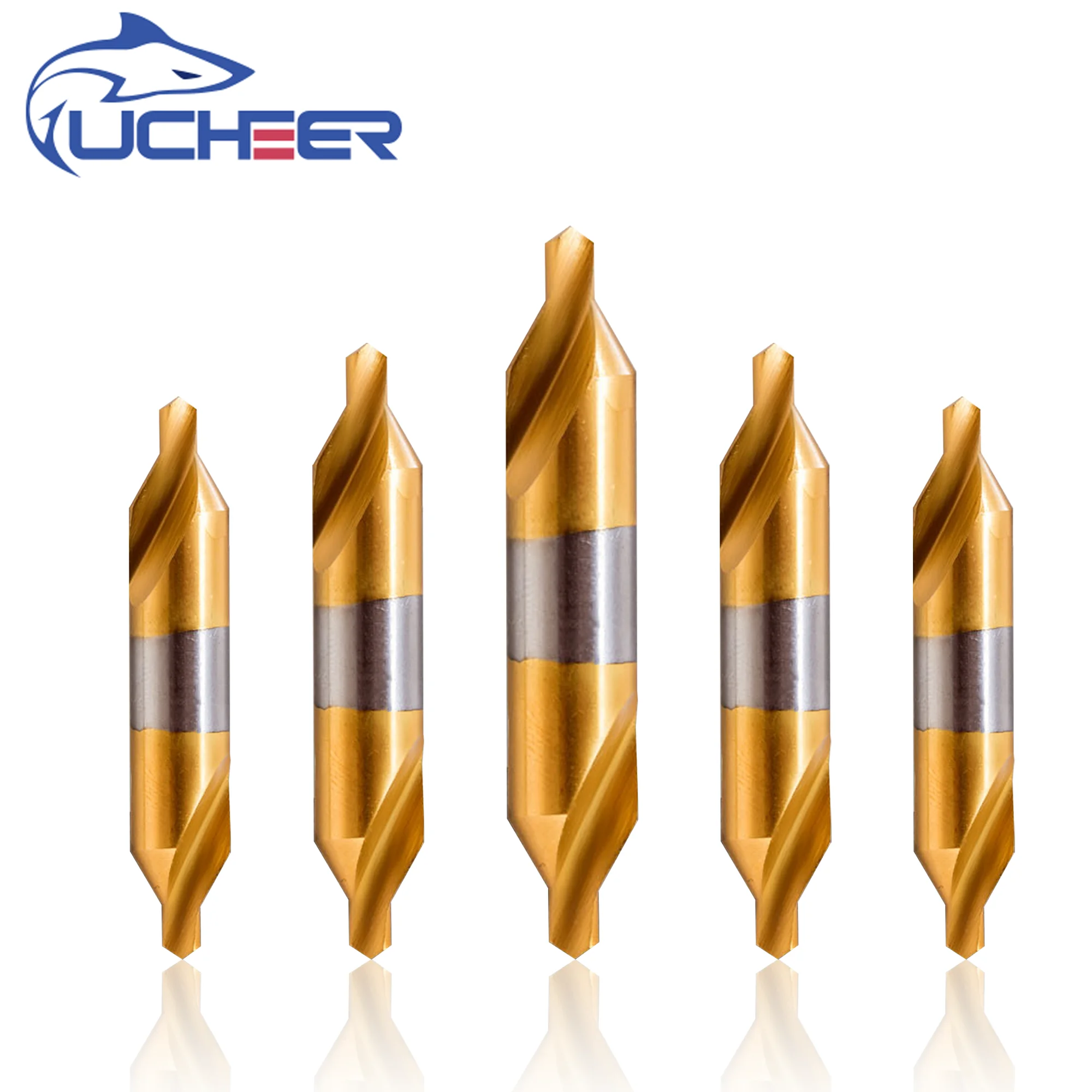 

UCHEER 1pc Electrical HSS Combination Center Drills Countersinks Bit Set Lathe Mill 60 Degree Angle