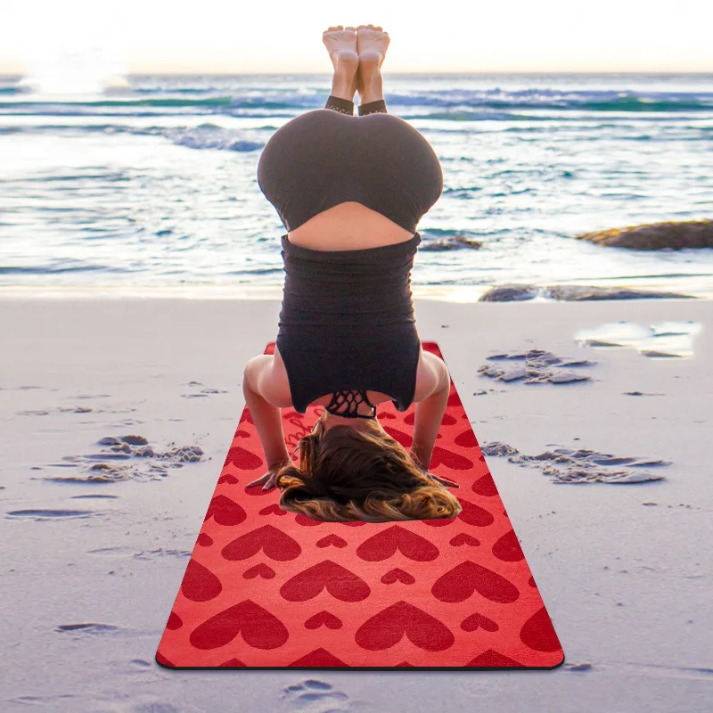 Flower Printing Suede Yoga Mat 6MM Thick Eco-friendly Slip-resistant Hot Yoga Best Yoga Mat SBS Pilates Mats Fitness Mattress