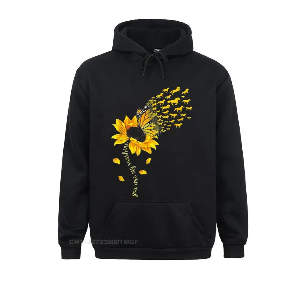 

You Are My Sunshine Horse Sunflower Funny Horses Lover T-Shirt Fitted Men Sweatshirts Long Sleeve Hoodies Sportswears