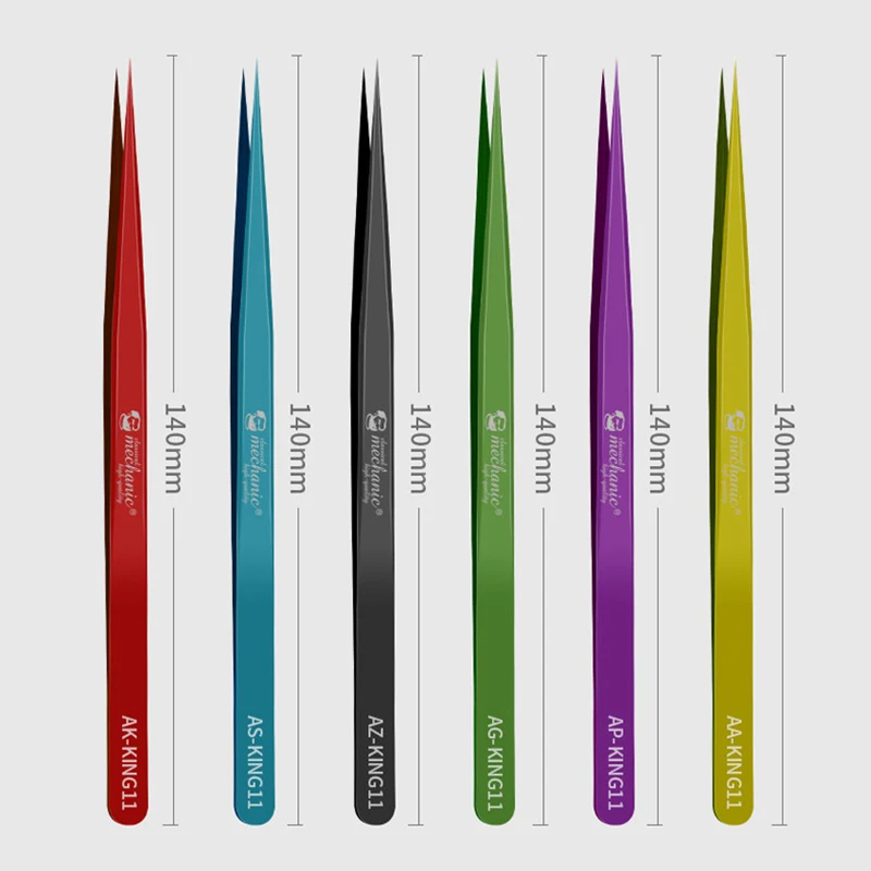 MECHANIC multi-color precyzyjna pęseta zacisk pincety ze stali nierdzewnej do elektronicznej płyty głównej PCB naprawa IC Tools — zdjęcie 3