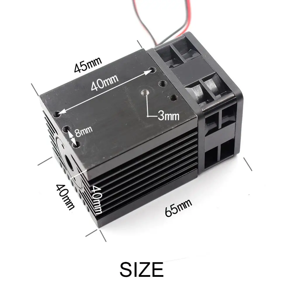 Oxlasers High Power 1W 1000mW 520nm Green Laser Module Laser Bird Repeller Ddiode Lasers with Cooling Fan Long Duty Cycle