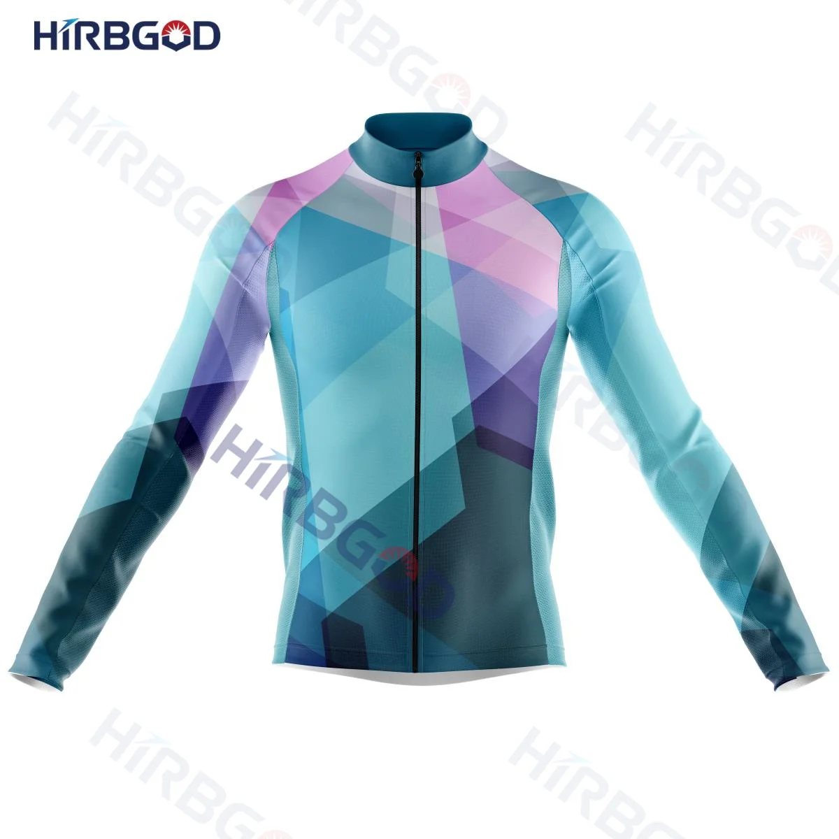 

HIRBGOD New Abstract Background Men's Cycling Jerseys Quick Dry Long Sleeve Polyester Autumn and Winter Breathable TYZ2033-09