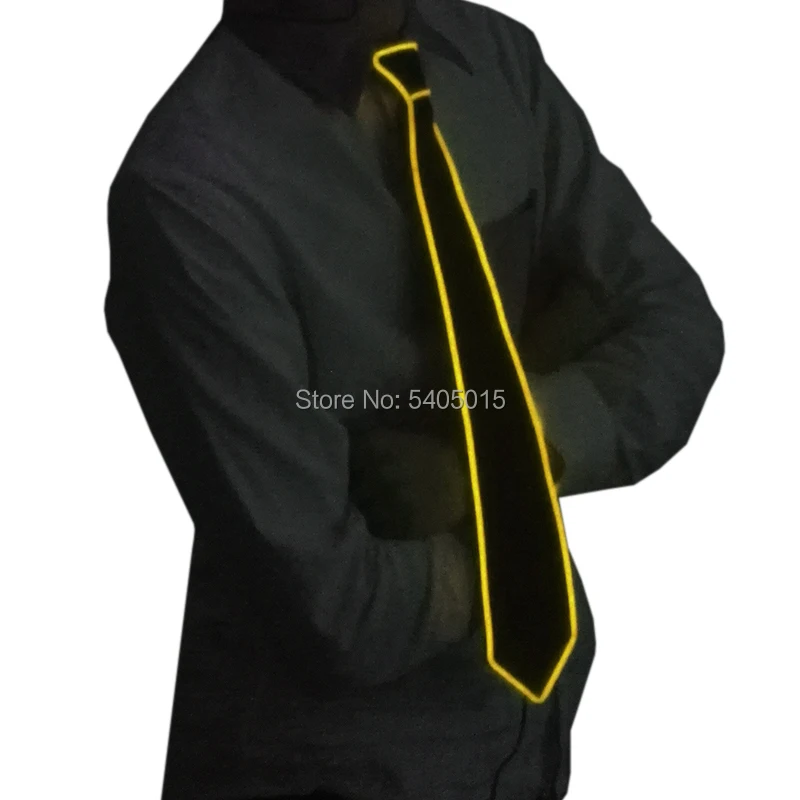 Piscando Neon LED Light Tie, luminosa EL fio gravata, Halloween, Natal, Dança Suprimentos, Decoração do desempenho do casamento